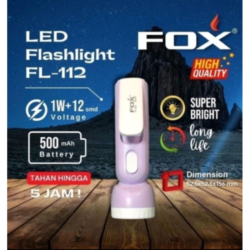 Fox senter tangan 1 watt 112/Fox senter genggam 112