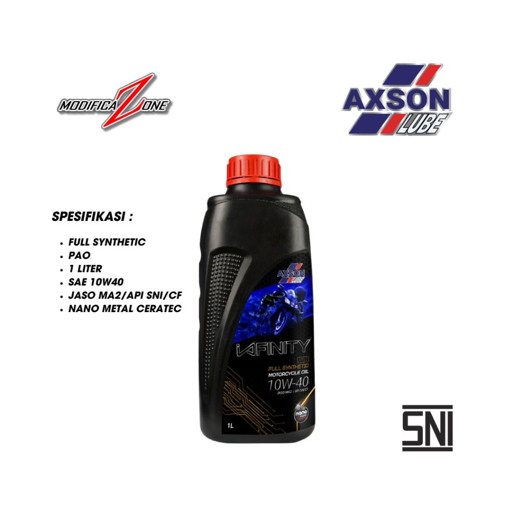 Oli Axson 10W40 Full Synthetic Oil PAO 1liter