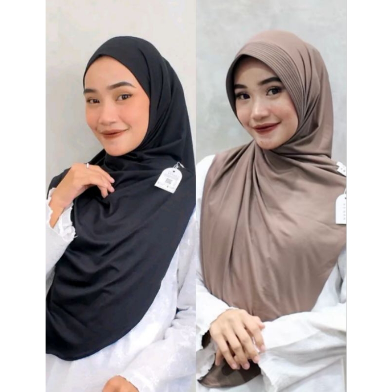 KENAN HIJAB - Instan Hijab Pet dan Non Pet Syar'i Bahan Jersey Size L by Kenan Hijab - Daily Hijab K