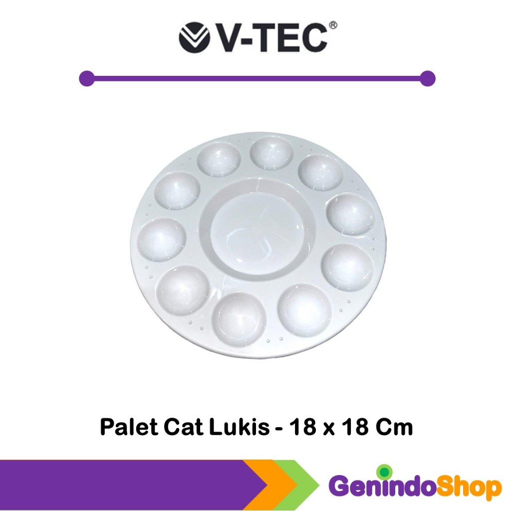 

Tempat Cat Air / Palet Lukis 18 x 18 Cm V-Tec