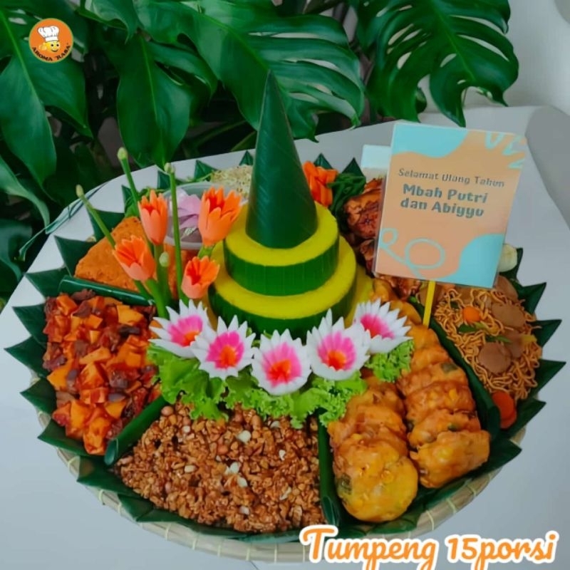 

Tumpeng nasi kuning/Nasi kuning/Nasi liwet/Nasi ungu/Nasi ijo 15 porsi