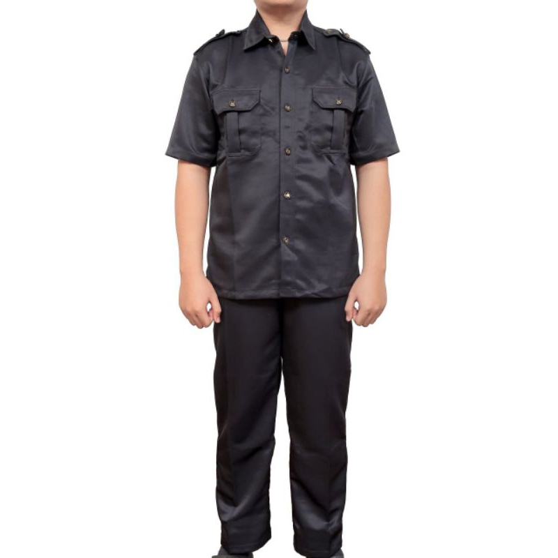 SAFARI PASPAMPRES LENGAN PENDEK BAJU KERJA HARIAN hitam & navy