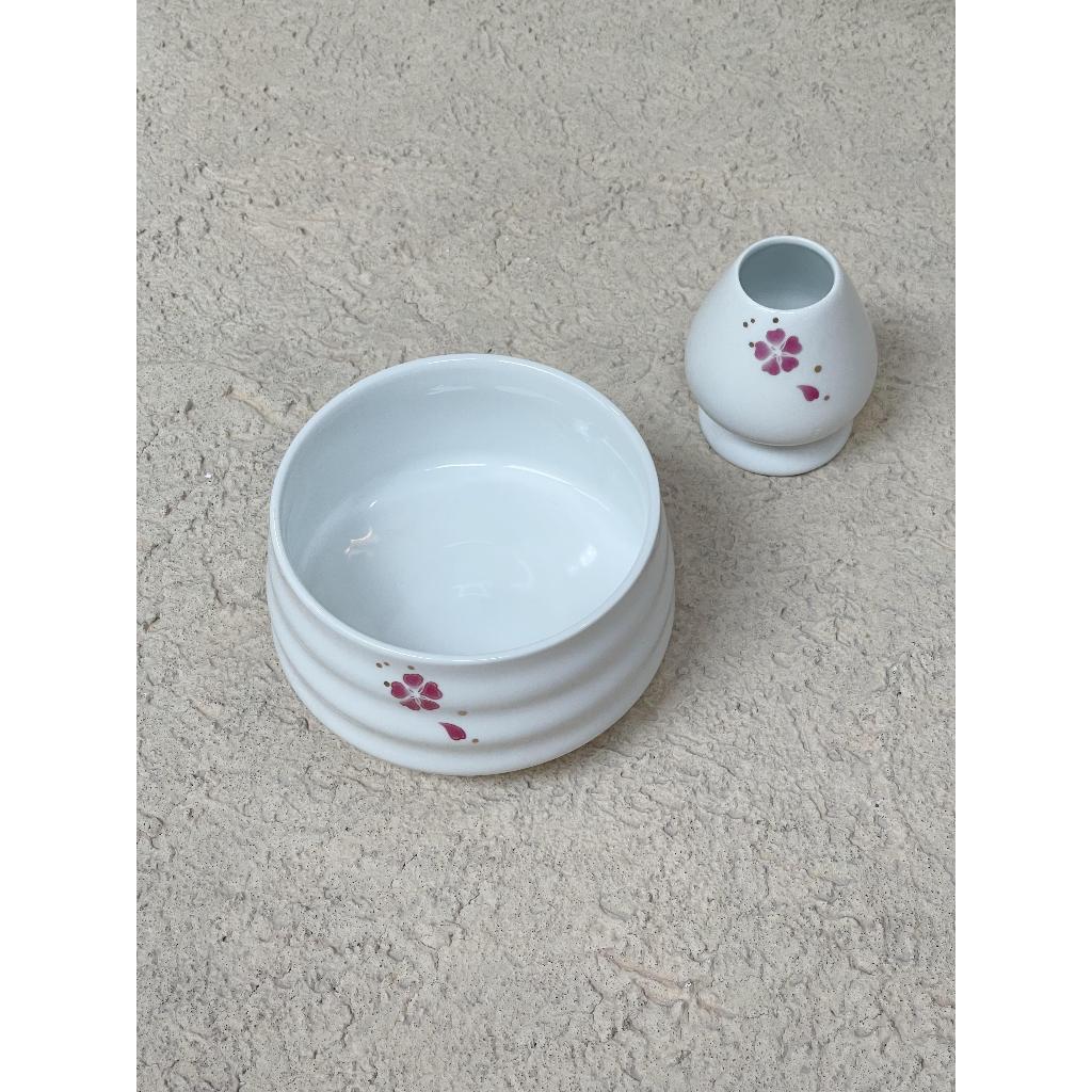 Matcha Bowl + Chasen Holder Ceramic Premium 29