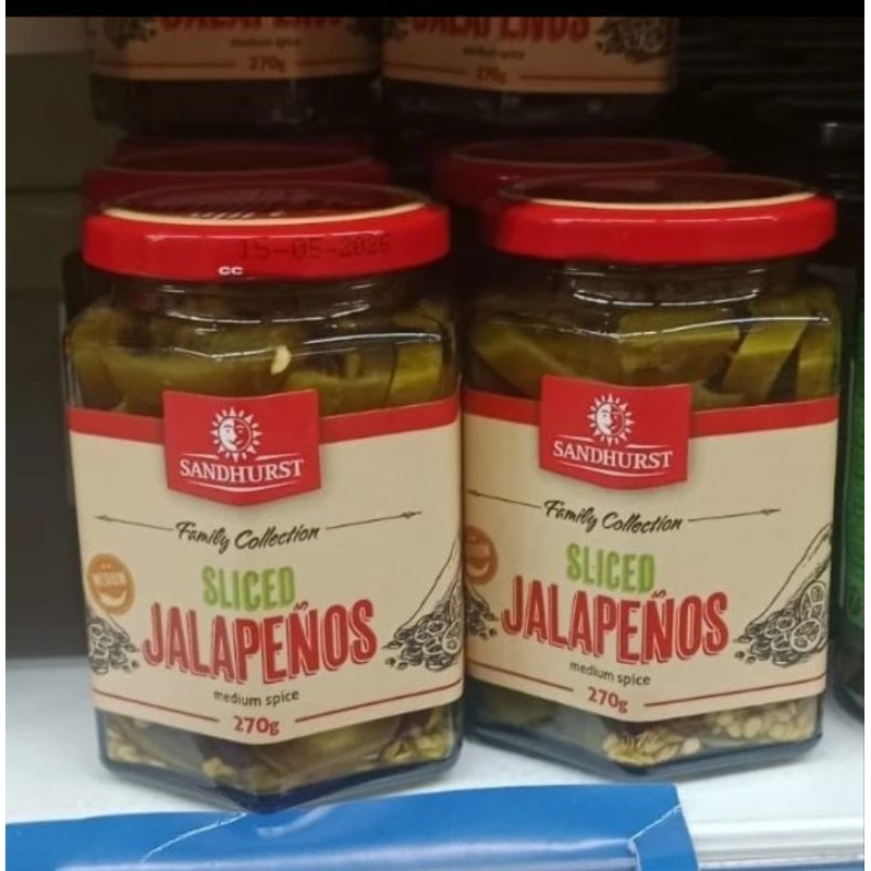 

sandhurst sliced jalapeno jalapenos pickled acar cabe 270gr jar