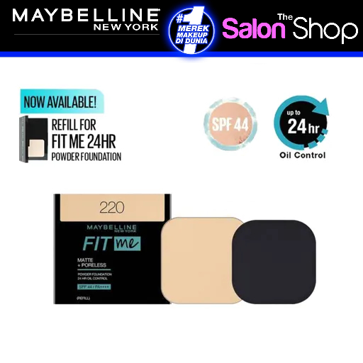 Maybelline Fit Me 24HR Oil Control Powder Foundation Refill - Makeup Bedak Kosmetik gdkd01
