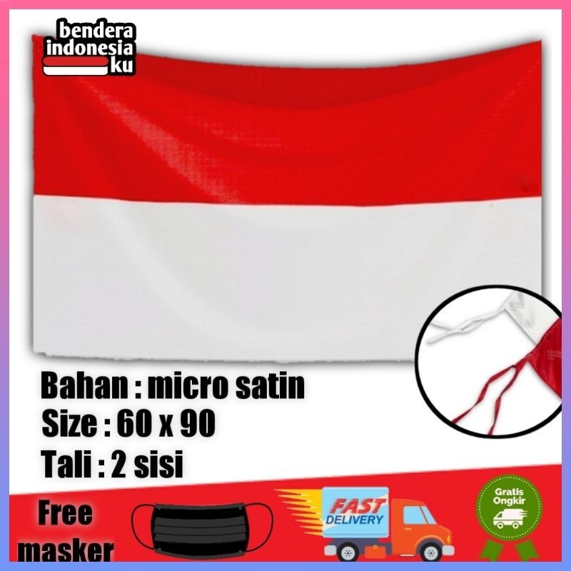 bendera merah putih bendera indonesia bendera kain 60x90