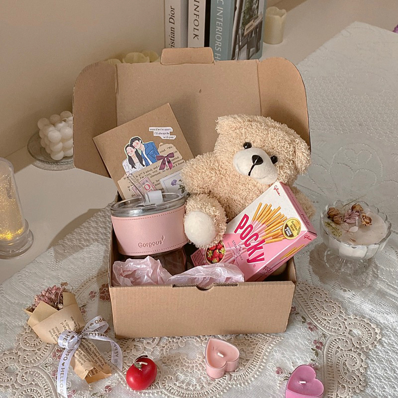 곰Gom Gift Set | Hadiah Anniversary | Hadiah Ulang Tahun Pacar Wanita | Hadiah Ulang Tahun Cewek | Ha