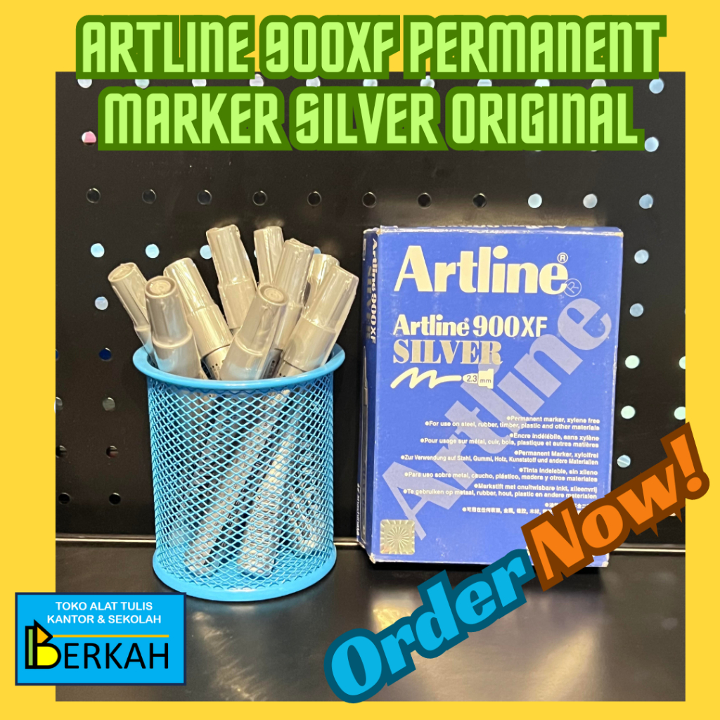 

Spidol Permanen Metalik Perak Artline 900XF Permanent Marker Metallic Silver Original