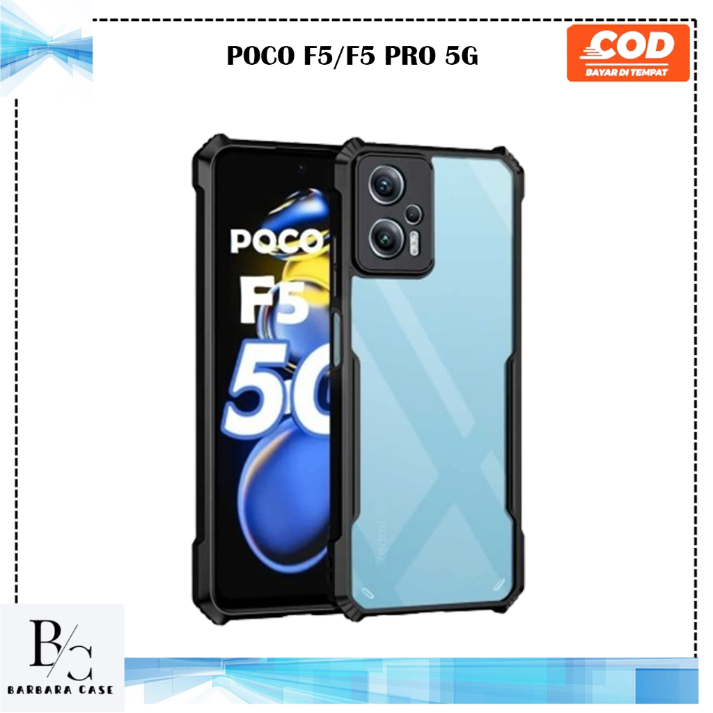 CASE XIAOMI POCO F3 F5 5G F5 PRO SHOCKPROOF ARMOR COVER HARD SLIM BLACK FUSION CRACK MEWAH CASE