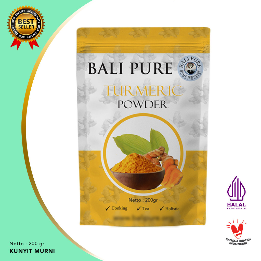 

Bali Pure Serbuk Kunyit Murni (Turmeric Powder) Siap Pakai Multifungsi 200gr