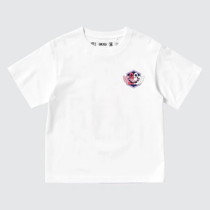 UNIQLO Kids Unisex UT T-Shirt Kaos Grafis One Piece 25th Anak Laki Perempuan White
