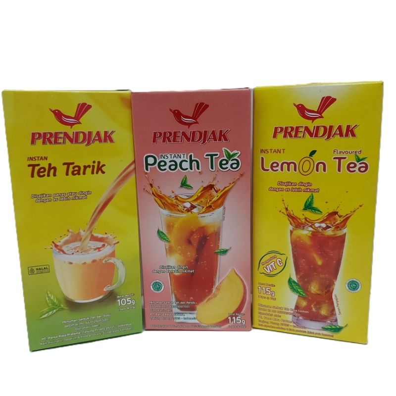 

Prendjak Lemon Peach Tea & Teh Tarik Minuman Serbuk Instan Teh Lemon Peach Instant - Isi 5 sachet