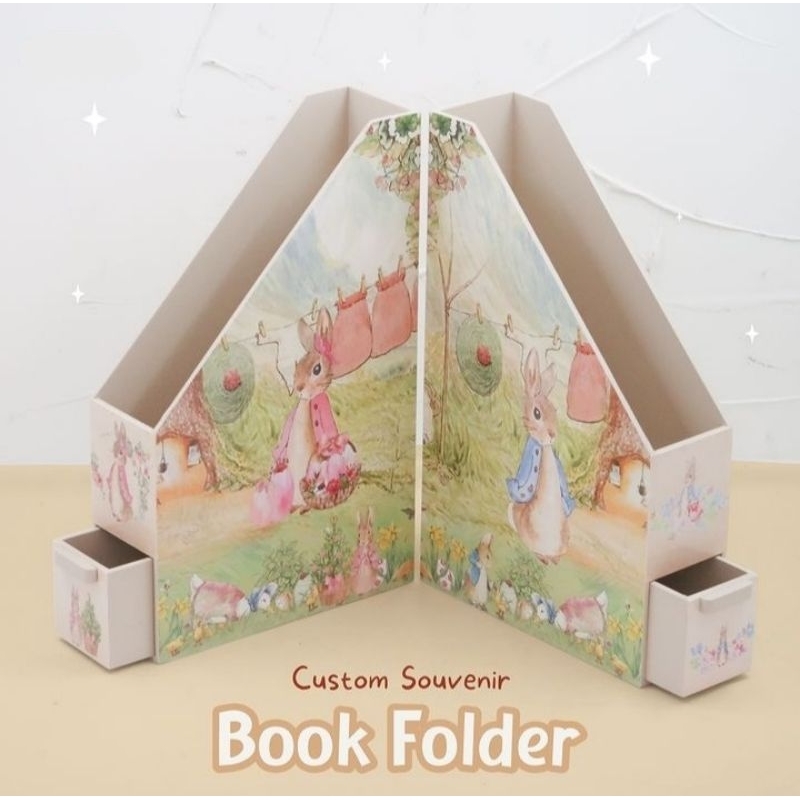 

STANDING BOOK FOLDER LACI Map Buku Kayu Karakter ORDNER BOX FILE