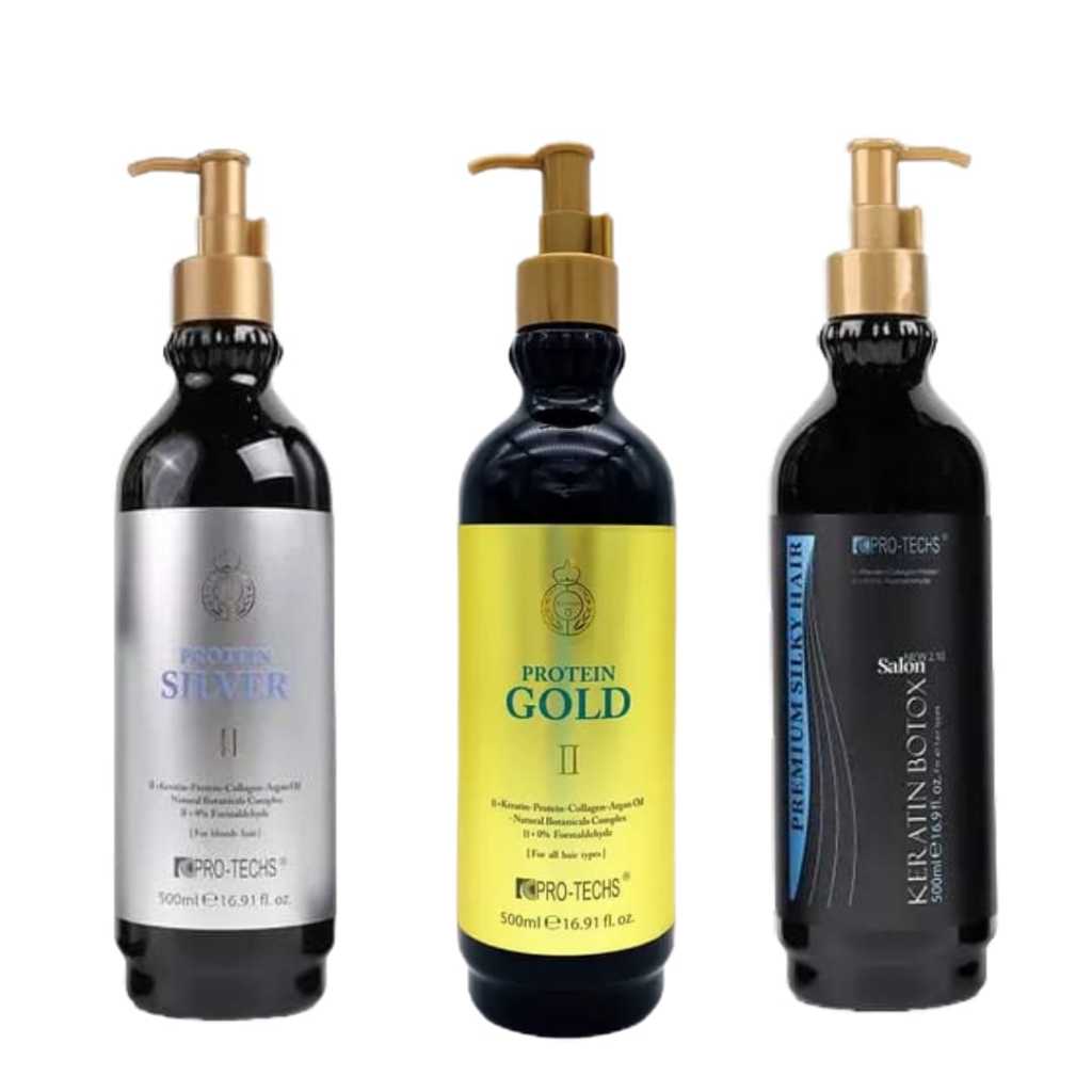 (BISA COD) Keratin Treatment Smoothing Silver keratin Rambut Brazilian keratin SILVER & GOLD 500ml
