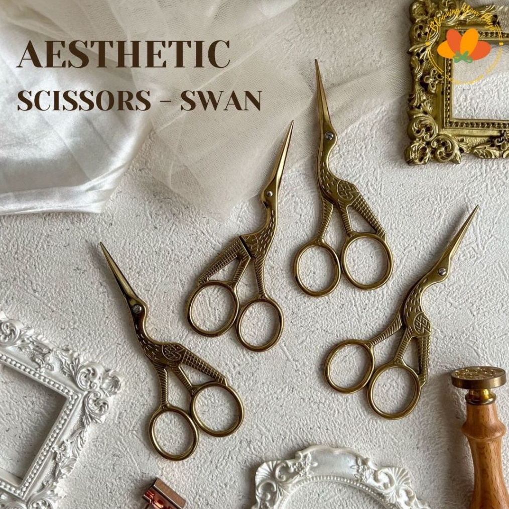 

gunting antik vintage scissor stylish retro scissor gunting aesthetic cantik properti foto klasik gunting burung KODE G9S1