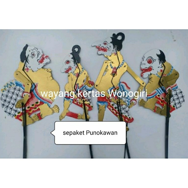 WAYANG PUNOKAWAN EMAS semar Gareng Petruk Bagong p D6Z2