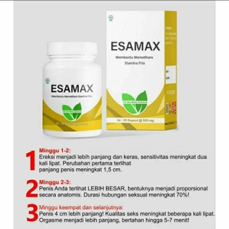 Esamax Obat Herbal Original Suplement Pria30 kapsul