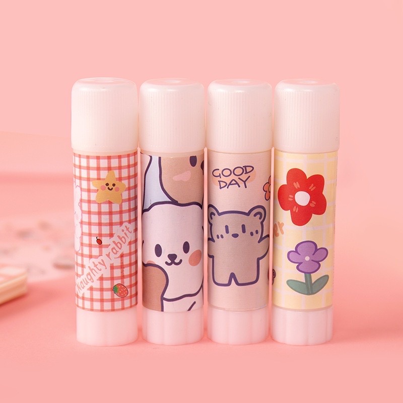 

Glue Stick Lem Stik Batang Putar Lem Perekat Kertas Padat Sekolah Kantor Motif Korea Lucu