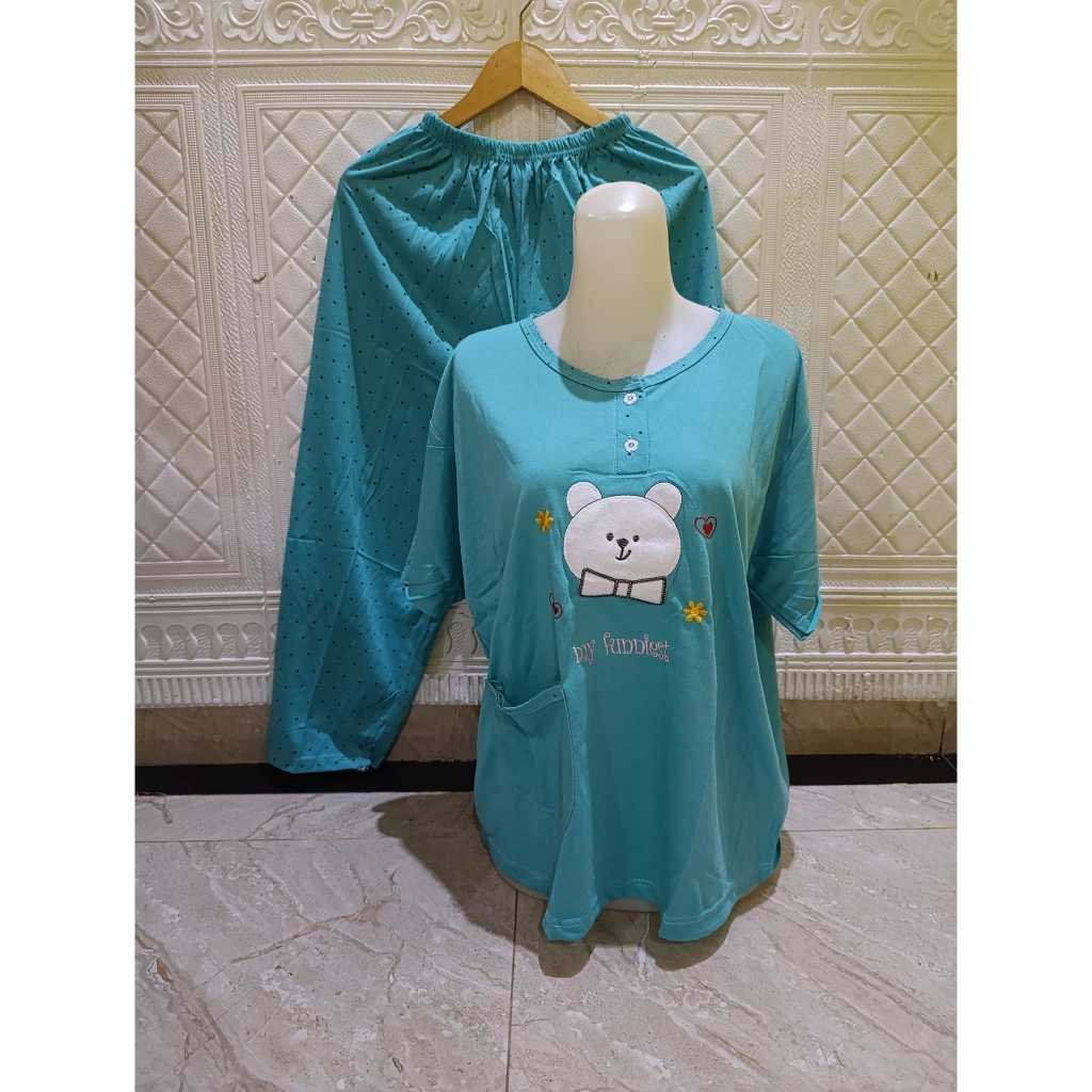 Baju Tidur Kamenli Dewasa Cp Jumbo Ukuran XXL Bahan Kaos