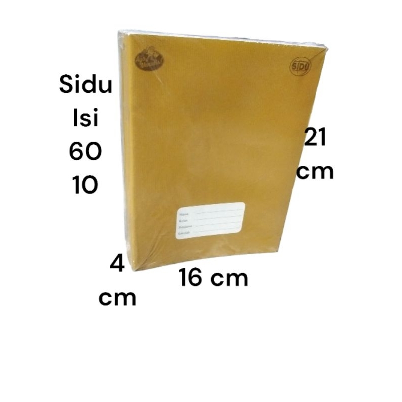 

Buku tulis sidu sampul coklat isi 40 lb