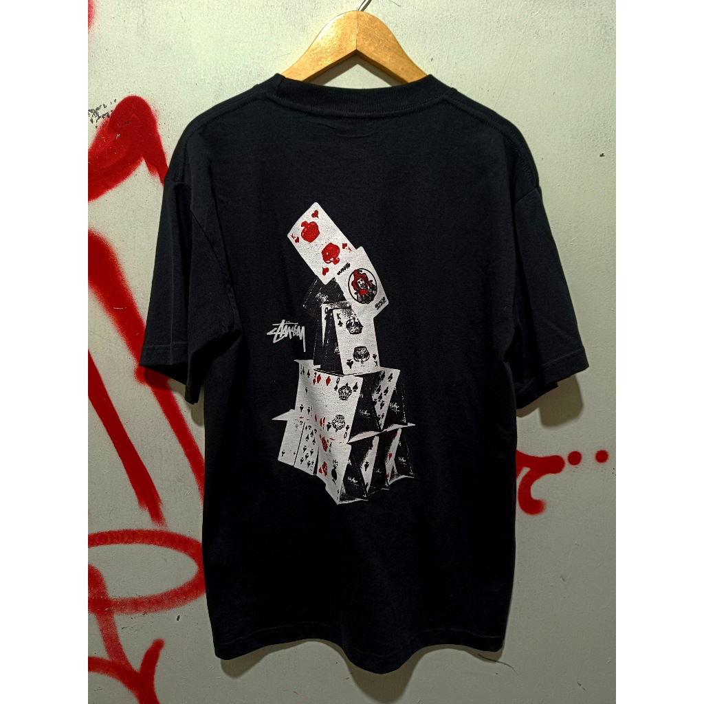 Stussy House Of Card Black Tshirt
