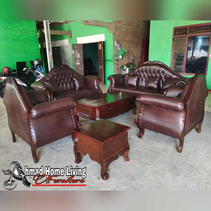 SOFA TAMU KLASIK MODERN SOFA TAMU VINTAGE SOFA RUANG TAMU JATI