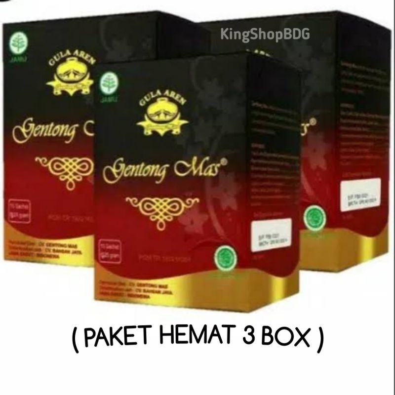

( PAKET 3 BOX ) GENTONG MAS HERBAL GULA AREN ORIGINAL