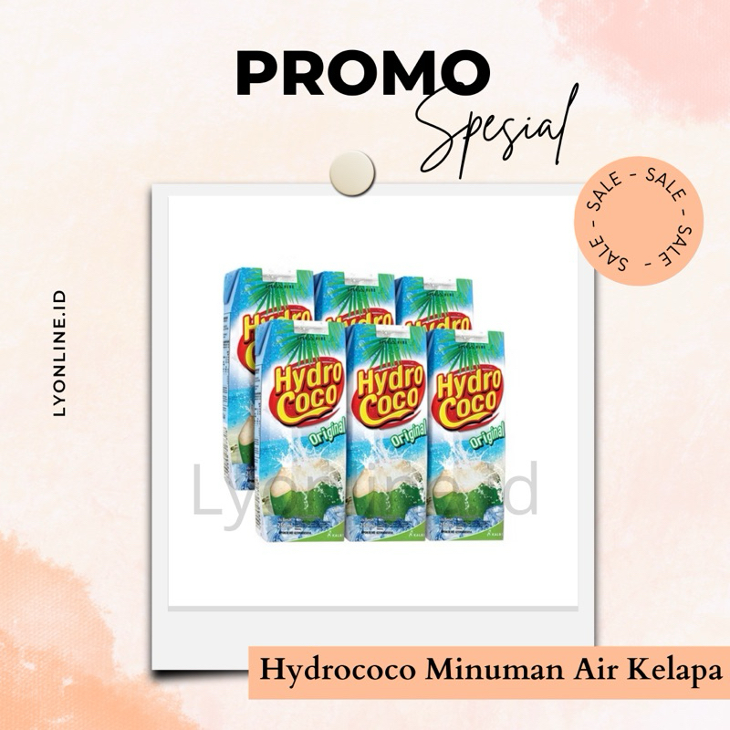 

Hydrococo 250ml isi 6 pcs Minuman Air Kelapa