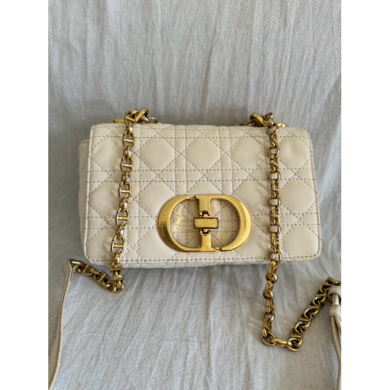 TAS DIOR* SMALL CARO BAG IVORY PRELOVED BAG BRANDED