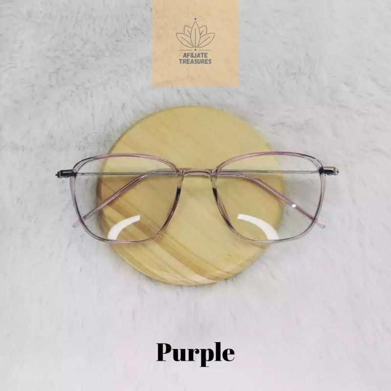 AT-44 Wayfare Purple Photocromic Glasses | Kaca Mata Photocromic