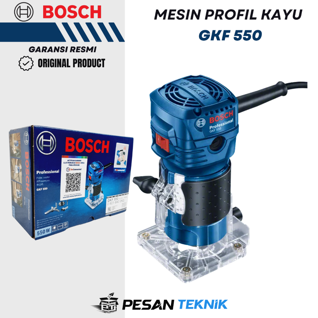 Mesin profil kayu 1/4" Router Trimmer BOSCH GKF550