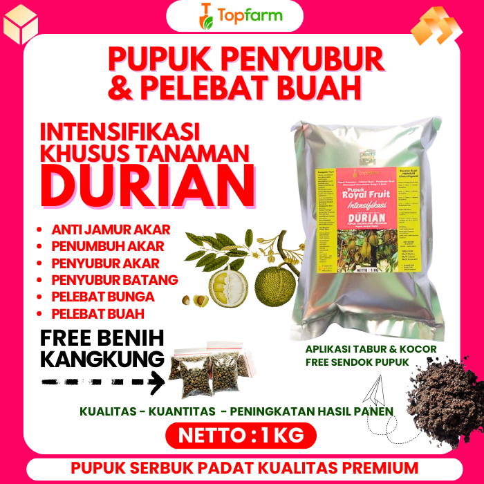 Pupuk Khusus Pohon Durian / Pupuk Organik Khusus Pohon Durian / Pupuk Buah Khusus Durian / Pupuk Top