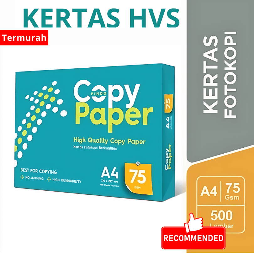 

Kertas HVS A4 75 gram / gsm Merk Copy Paper Fotocopy Print 1 rim KUARTO / FOLIO murah 500 lembar