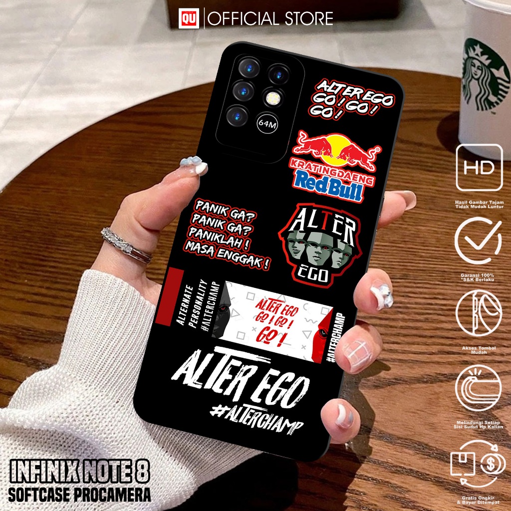 Case Infinix Note 8 - Casing Infinix Note 8 Terbaru Motif ESPRT - Softcase Hp Infinix Note 8 - Silik