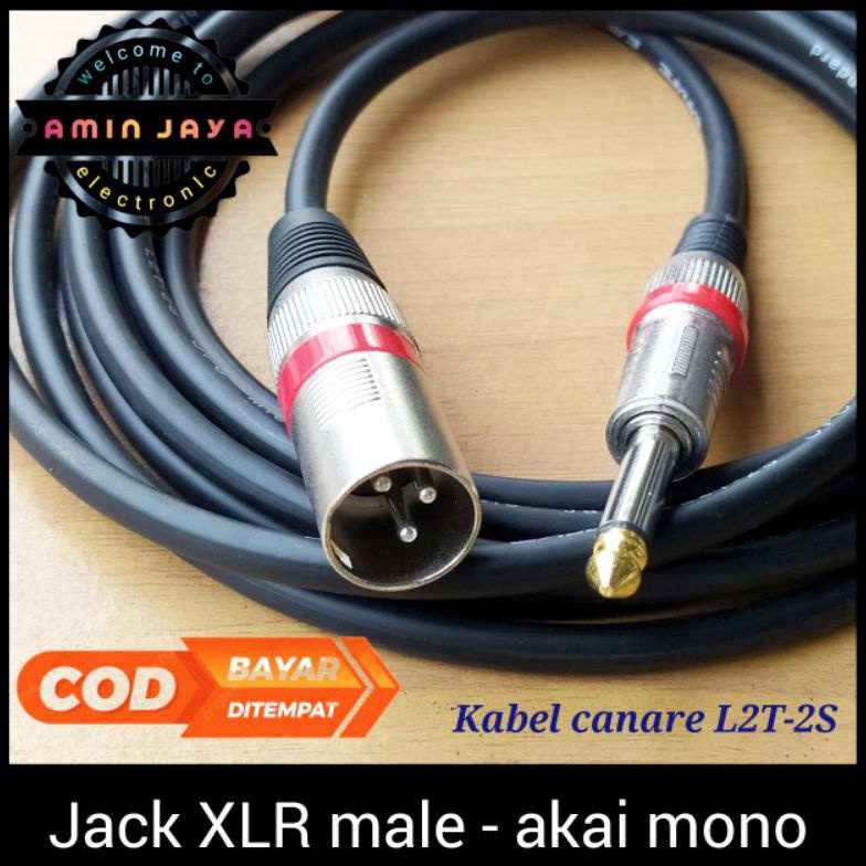 KODE D26J Kabel jack gitar to mixer jack XLR male to akai mono