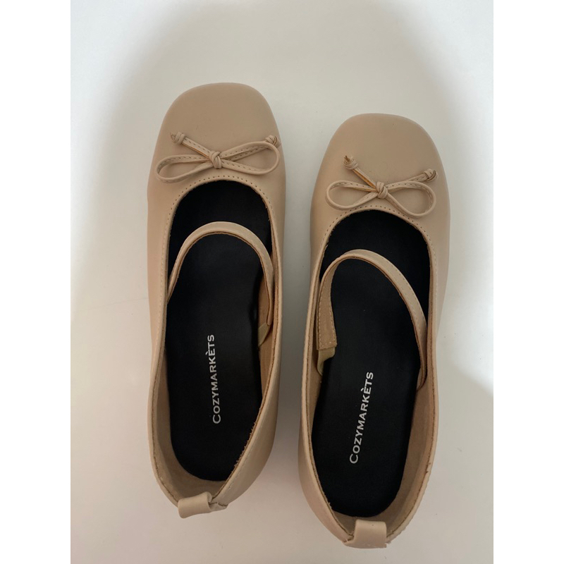 preloved sepatu flat ballerina size 36 cozy markets krem dove | cozymarkets
