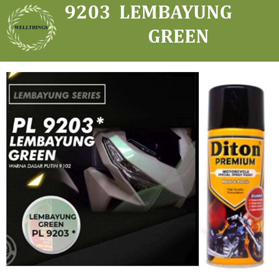 Cat Pilox Diton Premium Lembayung Green 9203 400cc Warna Chameleon Kehijauan Mutiara Pearl Hijau Tra