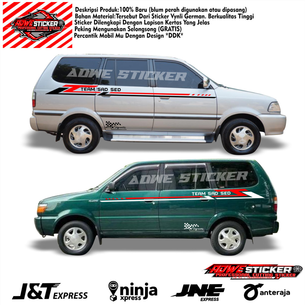 Promo cutting Stiker Mobil Kijang Rover Model Simple stiker keren terbaru