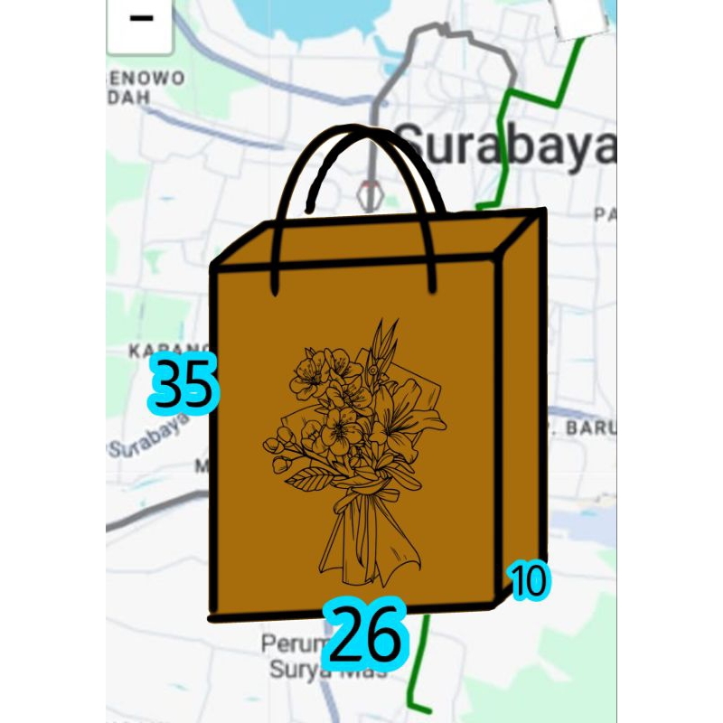 

paperbag 26 x 10 x 35 sablon 1 sisi