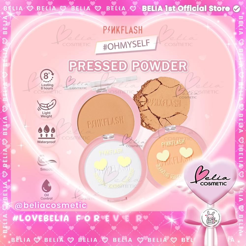❤ BELIA ❤ PINKFLASH Lasting Matte Pressed Powder PF-F08 (✔BPOM) PINK Flash
