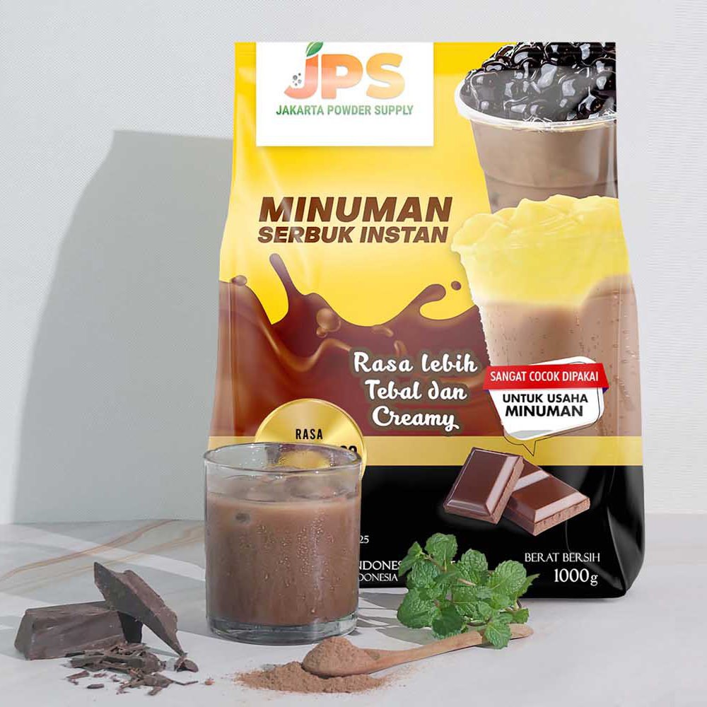 

JPS Plain Choco Mint 1 kg Bubuk Minuman Premium Tanpa Gula / Serbuk Cokelat / Chocolate Powder