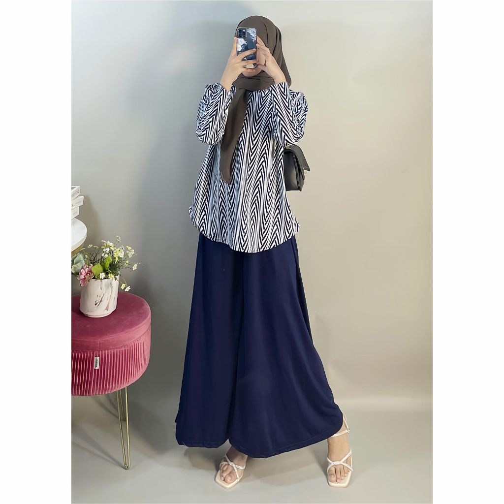 Setelan Heba Set Celana Kulot Besar 149 ANESAFASHION