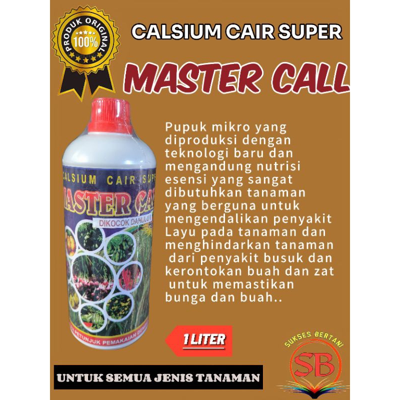 MASTER CALL - KALSIUM CAIR SUPER + BORON - 1LITER