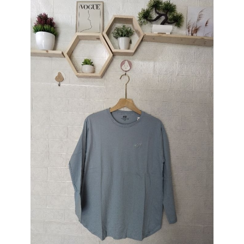 Kaos Wanita Lengan Panjang H&M Kaos Katun Kaos Wanita Bahan Katun