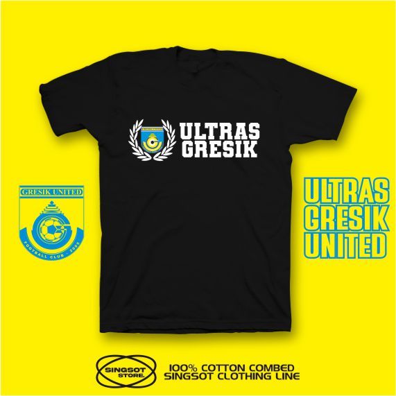 KAOS ULTRAS GRESIK UNITED KAOS OFFICIAL ULTRAS GRESIK LIGA INDONESIA HITAM KATUN