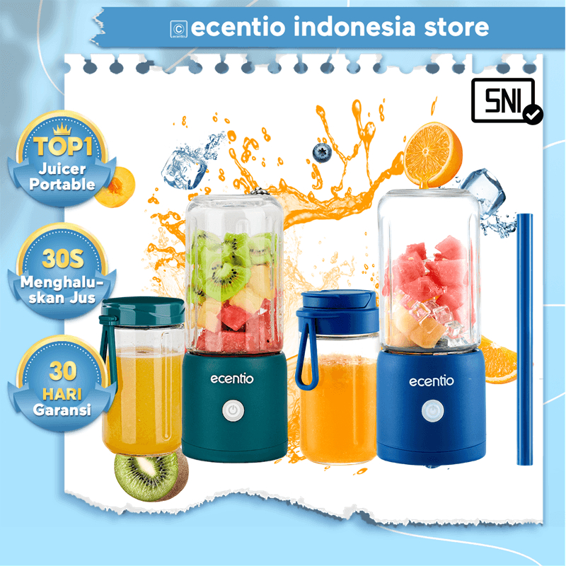 【SNI】ecentio blender mini portable juicer portable kaca jus Portable Blender Juicer botol vitamer 8/