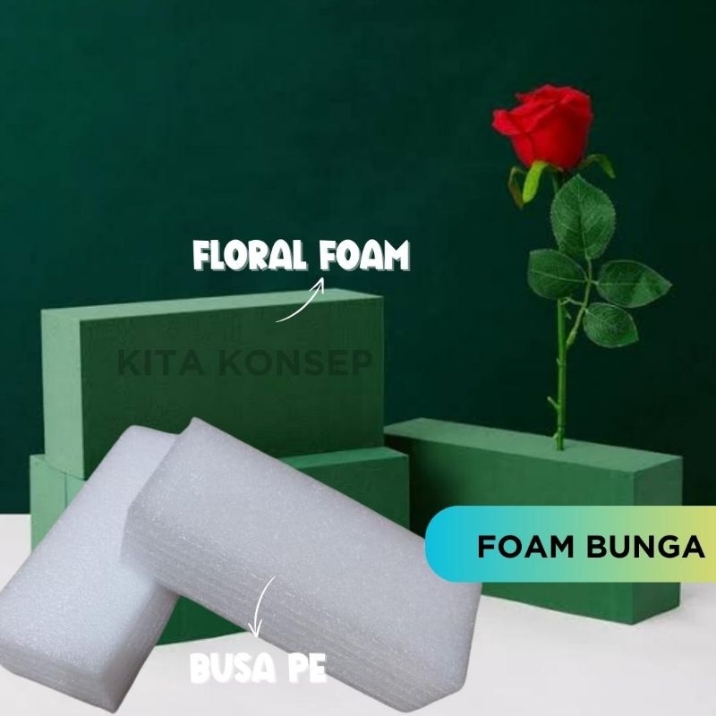 ￼Busa PE Foam Polybonding / Busa Elastis Dekorasi Pelaminan / Busa Bunga / Busa Packing 20x8 cm