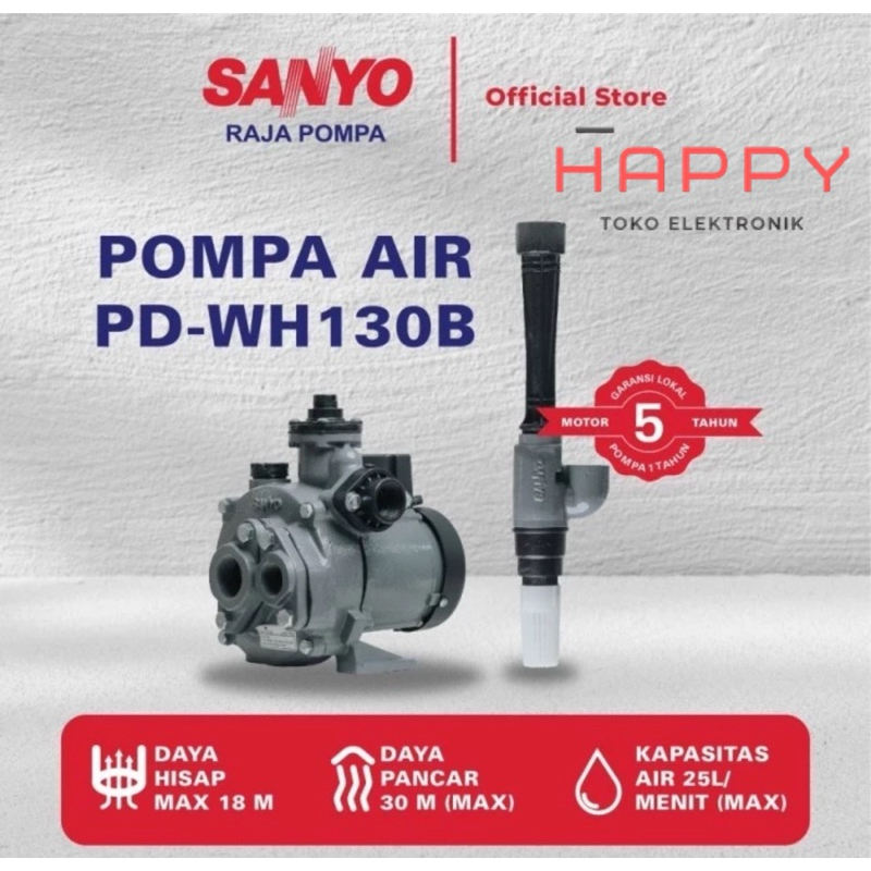 POMPA SANYO PDWH 130 B / PD-WH130B POMPA AIR SUMUR DALAM JET PUMP SANYO