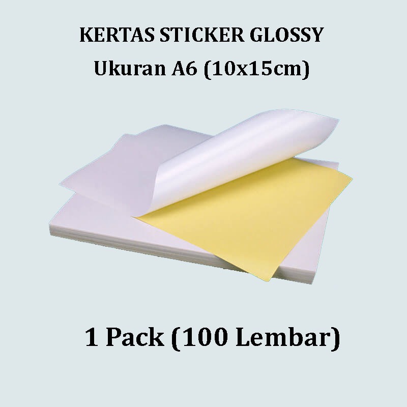 

Kertas Sticker A6 Chromo (Glossy) Premium 1 Pack / 100 Lembar