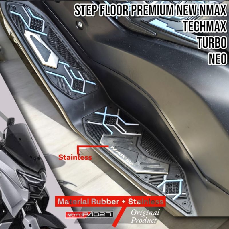 karpet pijakan kaki new nmax techmax,nmax turbo,nmax neo karpet pijakan kaki premium stenlish